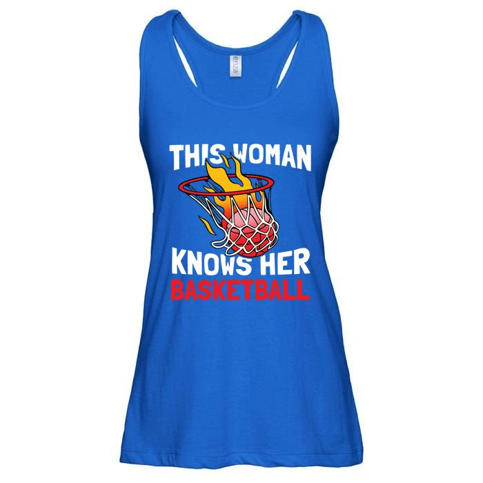 This Knows Her Basketball Gift Streetball Basketball Cool Gift Ladies Essential Flowy Tank