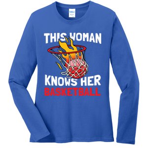 This Knows Her Basketball Gift Streetball Basketball Cool Gift Ladies Long Sleeve Shirt