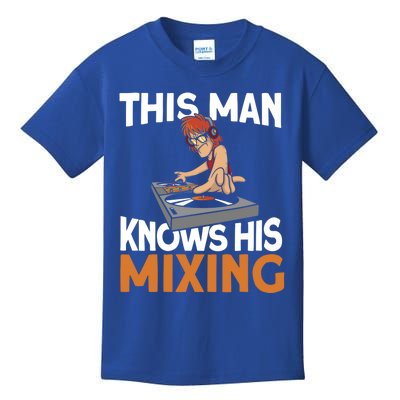 This Knows His Mixing Cute Gift Vinyl Party Disc Jockey Dj Gift Kids T-Shirt