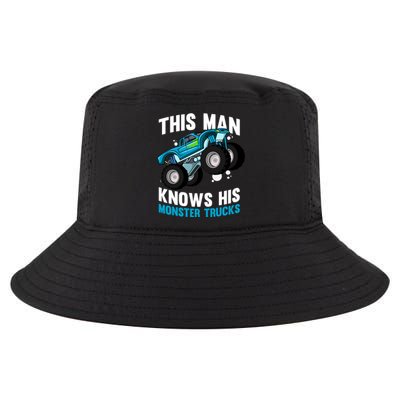 This Knows His Trucks Gift Motorsport Show Monster Trucks Gift Cool Comfort Performance Bucket Hat