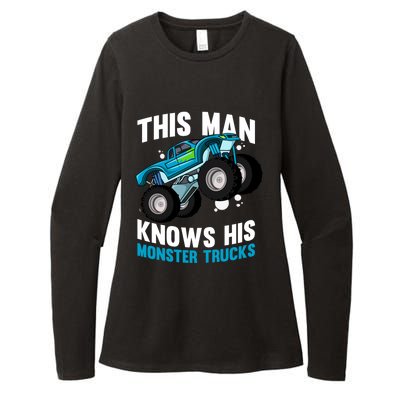 This Knows His Trucks Gift Motorsport Show Monster Trucks Gift Womens CVC Long Sleeve Shirt