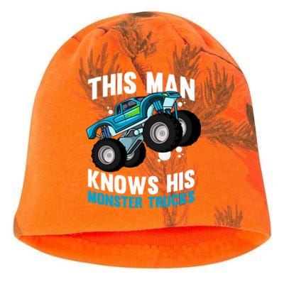 This Knows His Trucks Gift Motorsport Show Monster Trucks Gift Kati - Camo Knit Beanie