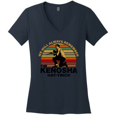 The Kenosha Hattrick Women's V-Neck T-Shirt