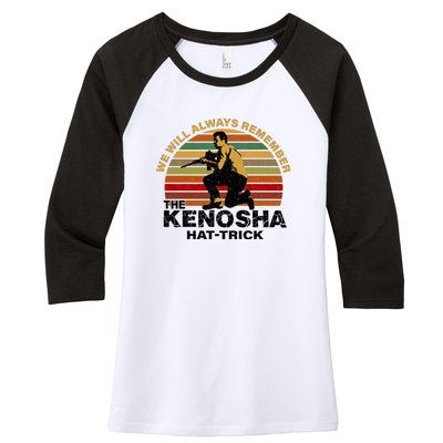 The Kenosha Hattrick Women's Tri-Blend 3/4-Sleeve Raglan Shirt