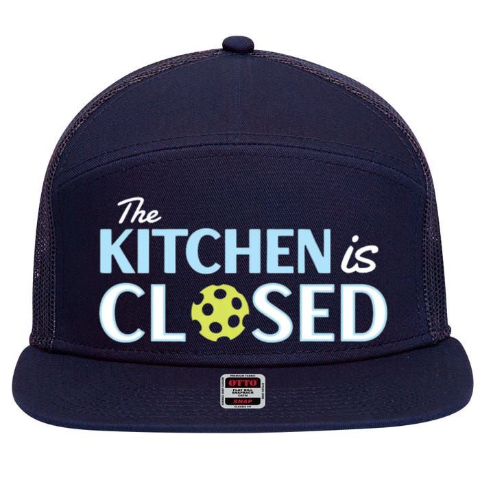 The Kitchen Is Closed 7 Panel Mesh Trucker Snapback Hat