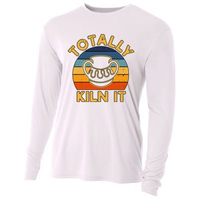 Totally Kiln It Ceramic Pottery Artist Art Lover Expert Cooling Performance Long Sleeve Crew