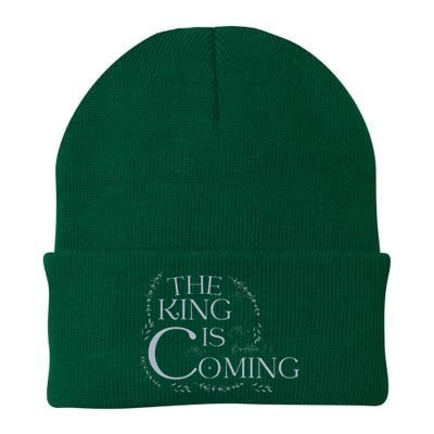 The King Is Coming Revelation 14 Christian Rapture Floral Knit Cap Winter Beanie