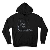 The King Is Coming Revelation 14 Christian Rapture Floral Hoodie