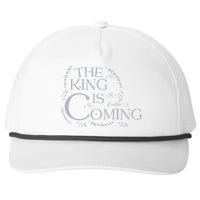 The King Is Coming Revelation 14 Christian Rapture Floral Snapback Five-Panel Rope Hat