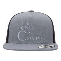 The King Is Coming Revelation 14 Christian Rapture Floral Flat Bill Trucker Hat