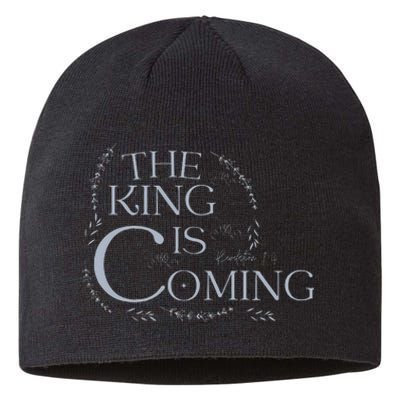 The King Is Coming Revelation 14 Christian Rapture Floral Sustainable Beanie