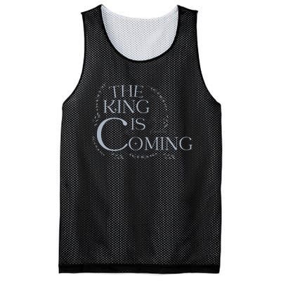 The King Is Coming Revelation 14 Christian Rapture Floral Mesh Reversible Basketball Jersey Tank