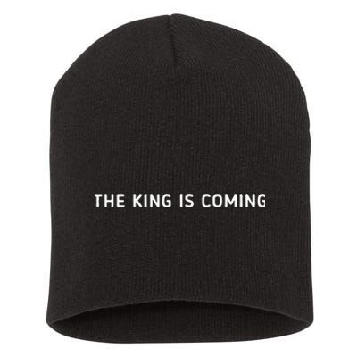 The King Is Coming Revelation 14 Christian Rapture Bible Short Acrylic Beanie