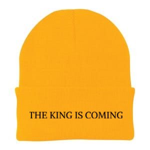 The King Is Coming Christian Faith Jesus Follower Meaningful Gift Knit Cap Winter Beanie