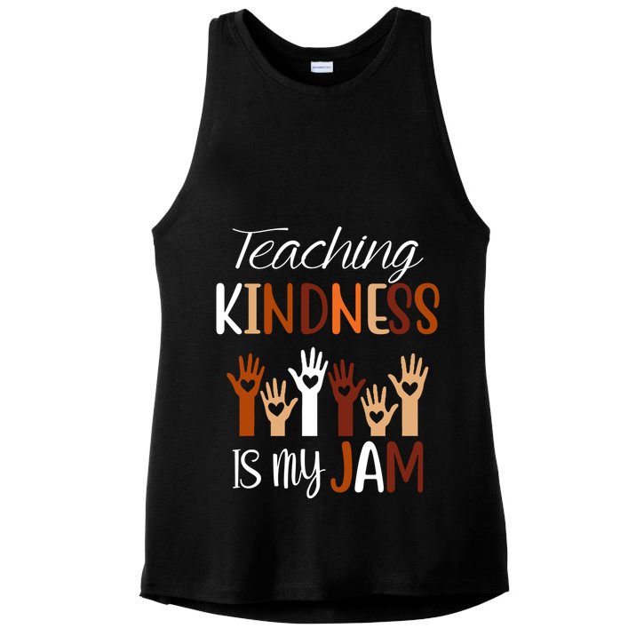 Teaching Kindness Is My Jam Ladies PosiCharge Tri-Blend Wicking Tank