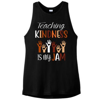 Teaching Kindness Is My Jam Ladies PosiCharge Tri-Blend Wicking Tank