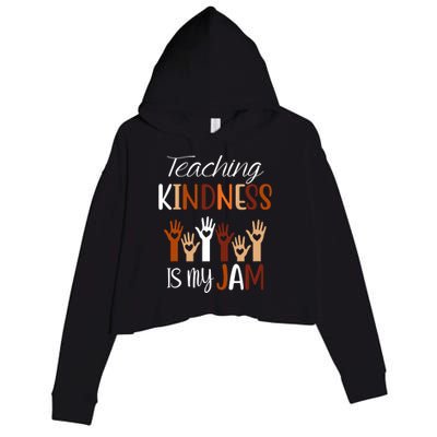 Teaching Kindness Is My Jam Crop Fleece Hoodie