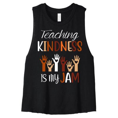 Teaching Kindness Is My Jam Women's Racerback Cropped Tank