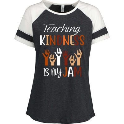 Teaching Kindness Is My Jam Enza Ladies Jersey Colorblock Tee