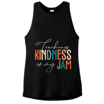 Teaching Kindness Is My Jam Ladies PosiCharge Tri-Blend Wicking Tank