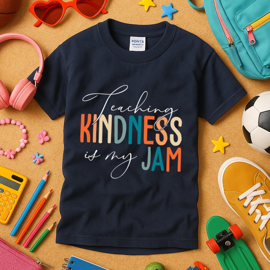 Teaching Kindness Is My Jam Kids T-Shirt