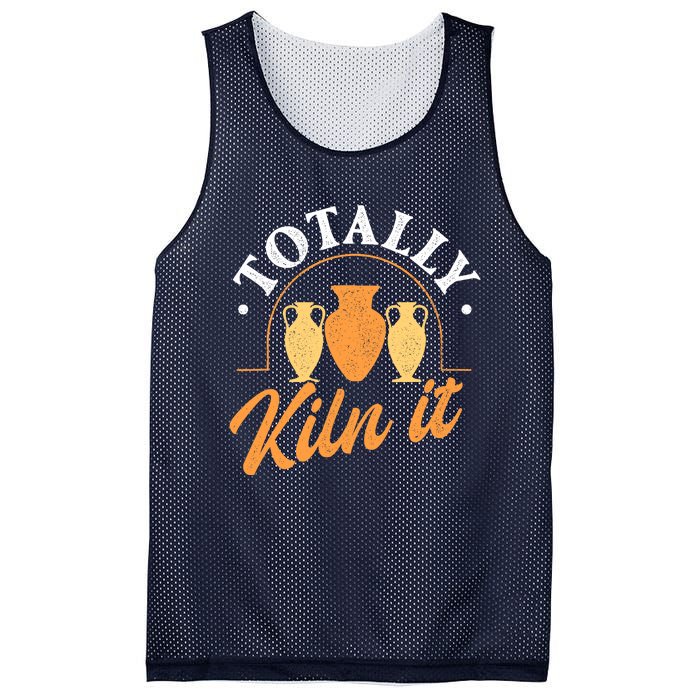 Totally Kiln It Pottery Ceramic Artist Potter Ceramicist Mesh Reversible Basketball Jersey Tank