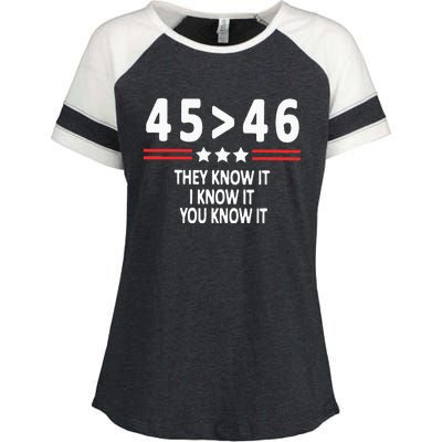 They Know It I Know It You Know It Enza Ladies Jersey Colorblock Tee