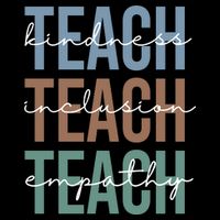 Teach Kindness Inclusion Empathy Toddler Hoodie