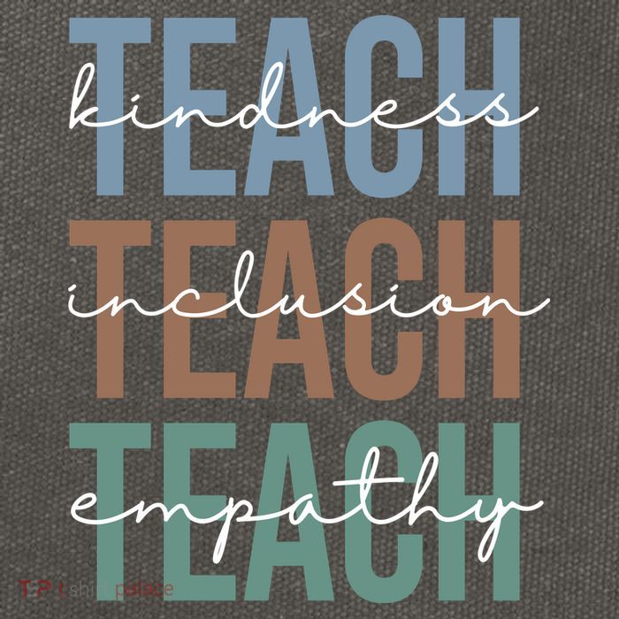 Teach Kindness Inclusion Empathy Cotton Canvas Backpack