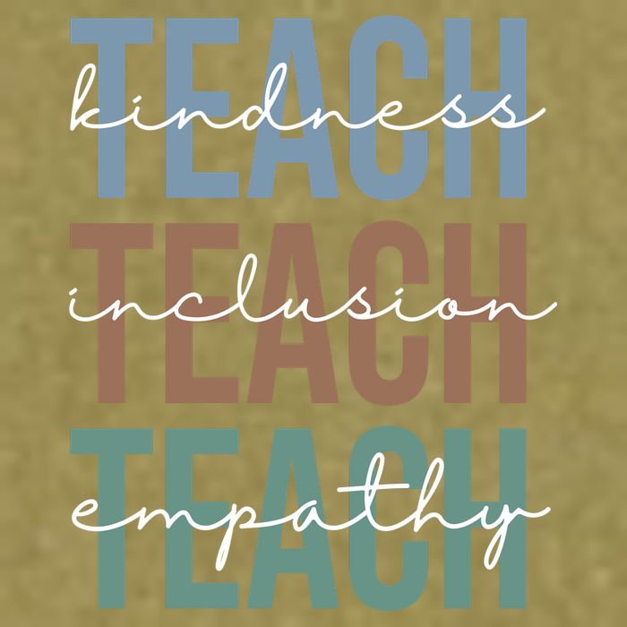 Teach Kindness Inclusion Empathy Garment-Dyed Women's Muscle Tee