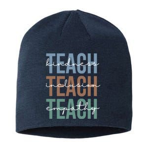 Teach Kindness Inclusion Empathy Sustainable Beanie