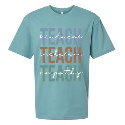 Teach Kindness Inclusion Empathy Sueded Cloud Jersey T-Shirt