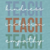 Teach Kindness Inclusion Empathy Sueded Cloud Jersey T-Shirt