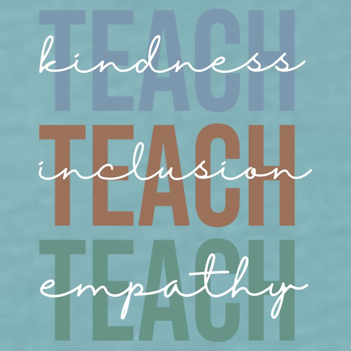 Teach Kindness Inclusion Empathy Sueded Cloud Jersey T-Shirt