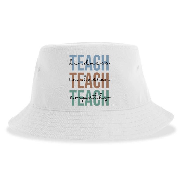 Teach Kindness Inclusion Empathy Sustainable Bucket Hat