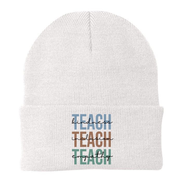 Teach Kindness Inclusion Empathy Knit Cap Winter Beanie