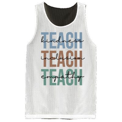 Teach Kindness Inclusion Empathy Mesh Reversible Basketball Jersey Tank