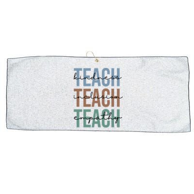 Teach Kindness Inclusion Empathy Large Microfiber Waffle Golf Towel