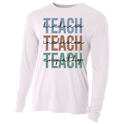 Teach Kindness Inclusion Empathy Cooling Performance Long Sleeve Crew