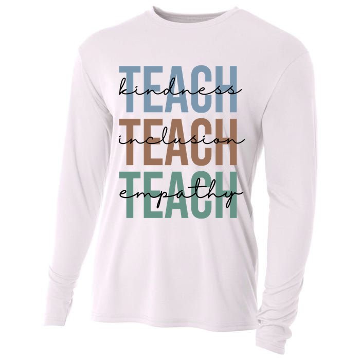 Teach Kindness Inclusion Empathy Cooling Performance Long Sleeve Crew