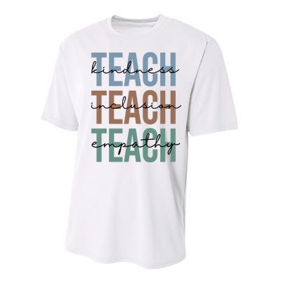 Teach Kindness Inclusion Empathy Performance Sprint T-Shirt