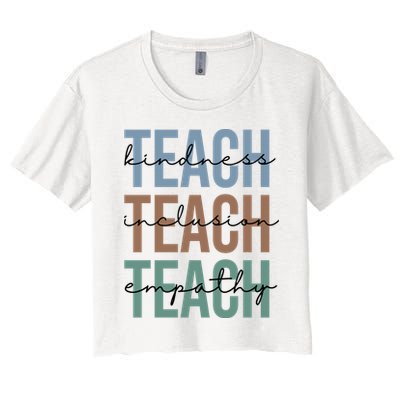 Teach Kindness Inclusion Empathy Crop Top