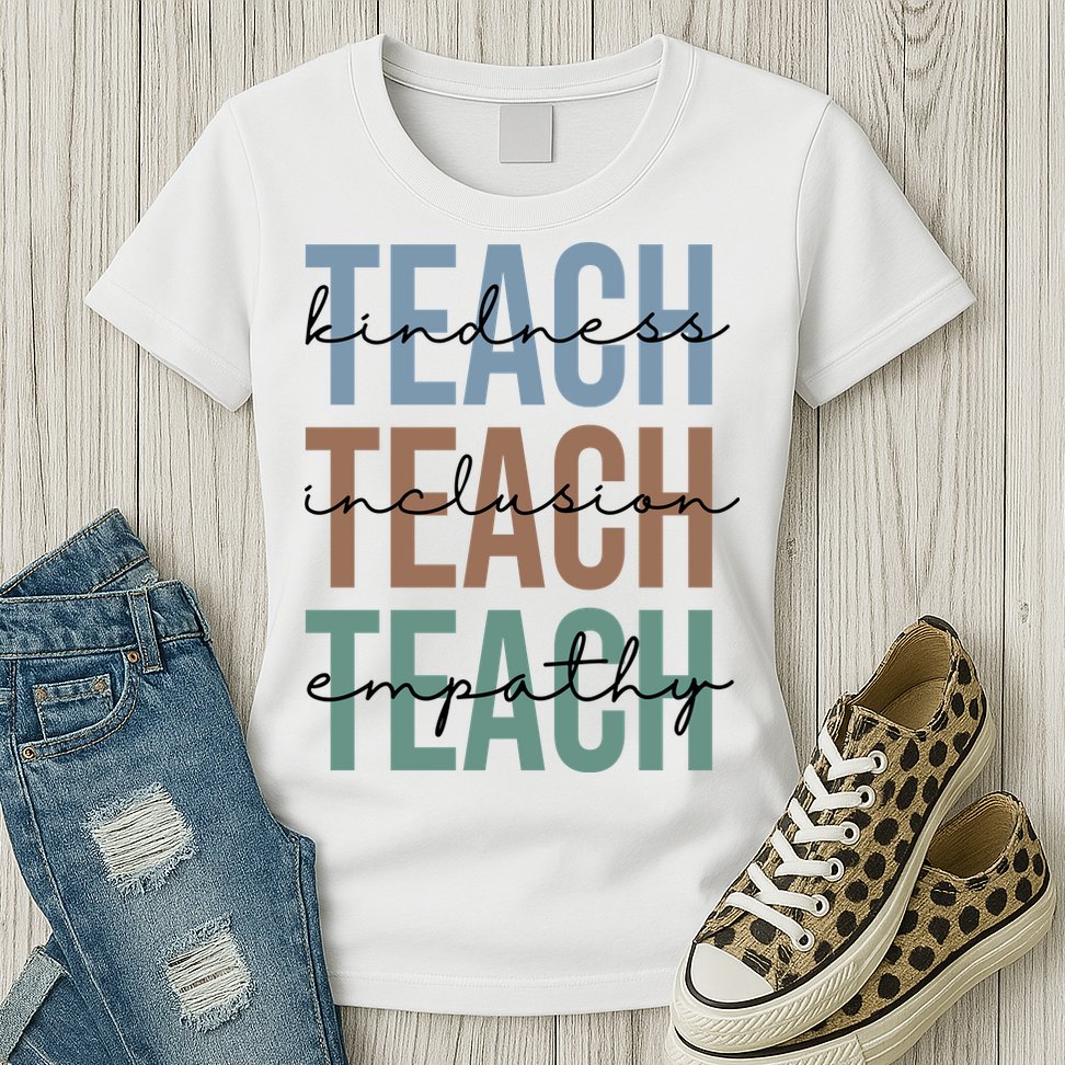Teach Kindness Inclusion Empathy Womens T-Shirt