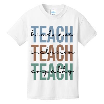 Teach Kindness Inclusion Empathy Kids T-Shirt