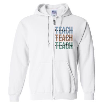 Teach Kindness Inclusion Empathy Full Zip Hoodie