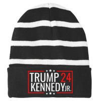 Trump Rfk Jr 2024 Trump Kennedy 2024 Striped Beanie with Solid Band