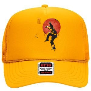 The Karate Kid Sumi Ink Crane Kick High Crown Mesh Back Trucker Hat