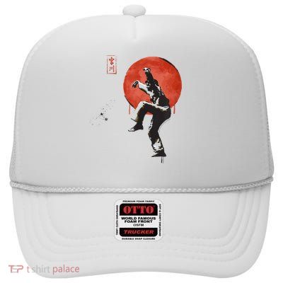 The Karate Kid Sumi Ink Crane Kick High Crown Mesh Back Trucker Hat