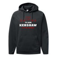 Team Kershaw Lifetime Member Proud Family Surname Kershaw Performance Fleece Hoodie