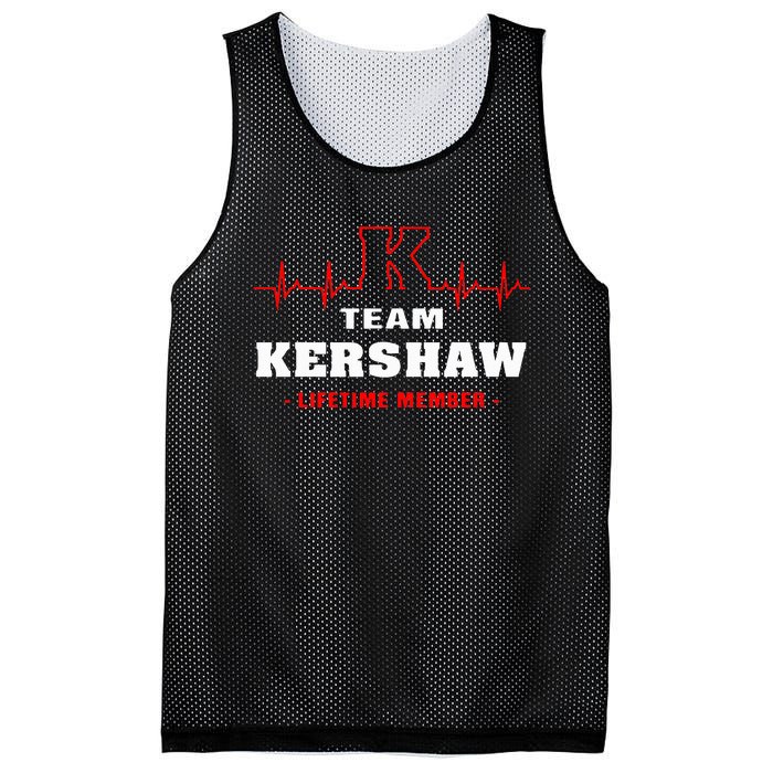 Team Kershaw Lifetime Member Proud Family Surname Kershaw Mesh Reversible Basketball Jersey Tank